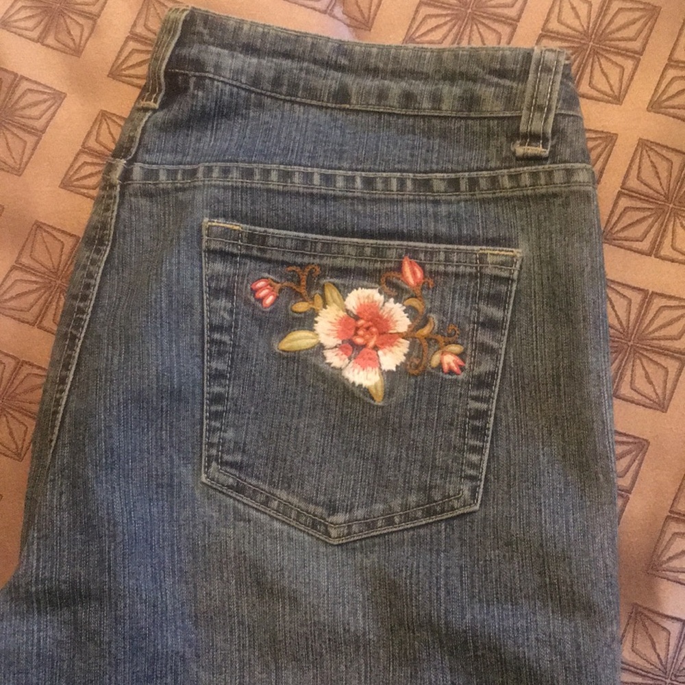 Ruff Hewn floral patch jeans